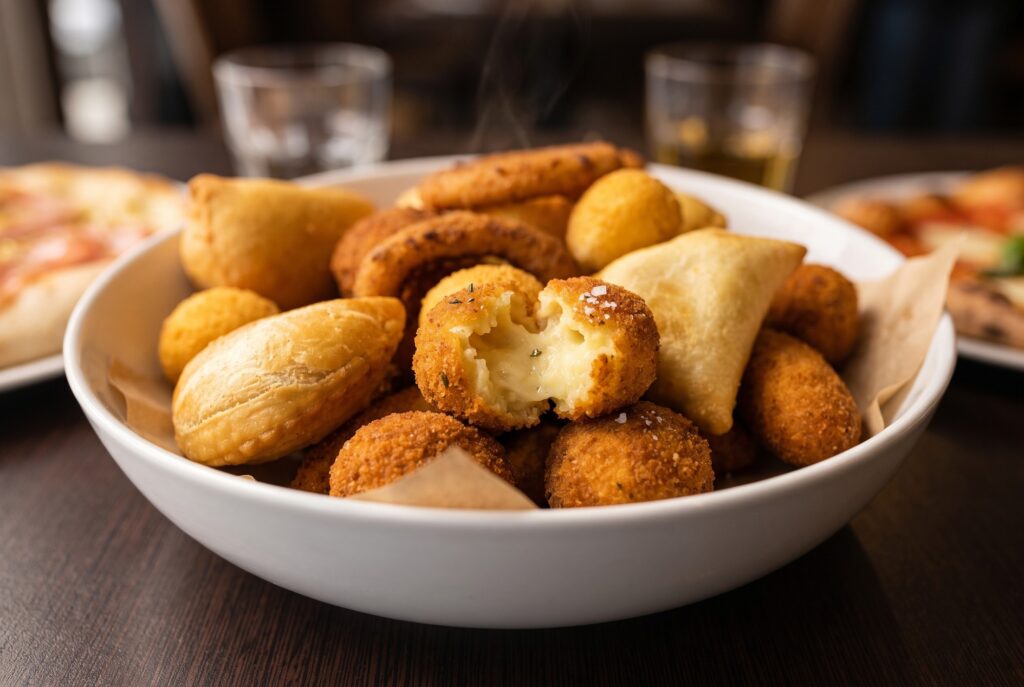 Fritti misti: pittule, crocchette e panzerotti